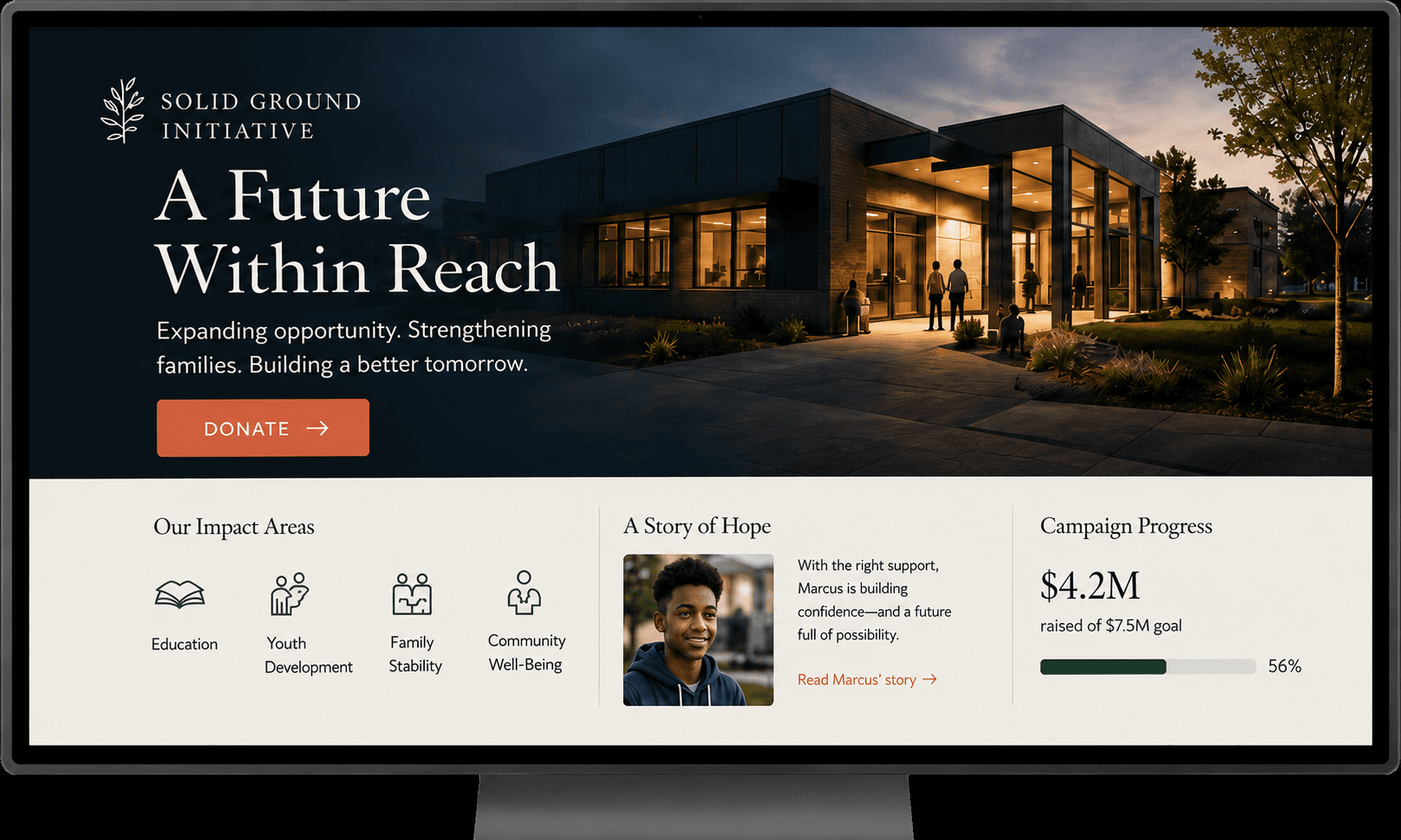Solid Ground Initiative A Future Within Reach campaign website